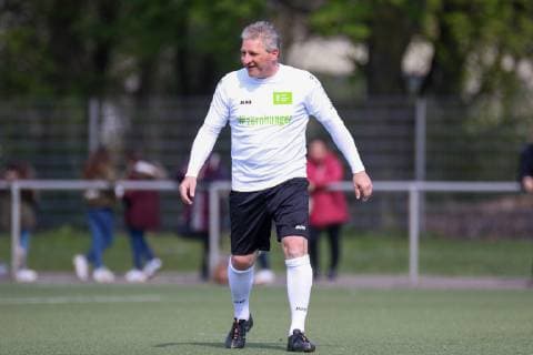 Thomas Kastenmaier , Fussball - Benefizspiel zugunsten der Welthungerhilfe für die aus Myanmar nach Bangladesch geflüchteten Rohingya - Auswahl ( Türkei ) vs. Auswahl ( Deutschland ), Duisburg , BSA Warbruckstrasse, 14.04.2019 , Duisburg BSA Warbruckstrasse NRW Deutschland