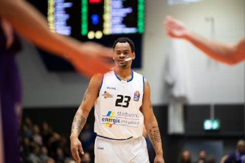 easycredit Basketball Bundesliga 33 4. Spieltag am 12.5.2019 zwischen Science City Jena und der BG Göttingen Immanuel McElroy (Jena) in seinem wahrscheinlich letzten BBL Spiel Sparkassen Arena Jena