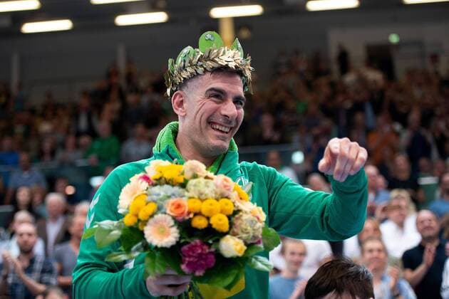 Sport Themen der Woche KW22 Sport Bilder des Tages Minden, Deutschland 29.05.2019: 1. Handball Bundesliga - 2018 2019 - GWD Minden vs. Bergischer HC Verabschiedung Dalibor Doder (Minden) Minden Nordrhein-Westfalen Deutschland Kampa Halle