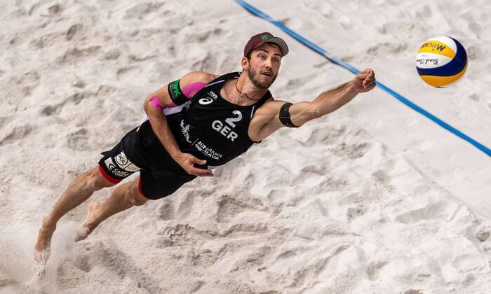 Sport Themen der Woche KW22 Sport Bilder des Tages FIVB World Tour - Ostrava Open, 01.06.2019 Clemens Wickler (GER); FIVB World Tour - Ostrava Open am 01.06.2019, Ostrava.