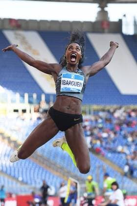 Sport Themen der Woche KW23 Sport Bilder des Tages Rom , Leichtathletik, IAAF; Diamond League, Golden Gala Pietro Mennea, Diamond League Roma 2019, 06.06.2019, Stadio Olimpico Roma, Caterine Ibarguen, Kolumbien, Weitsprung Frauen