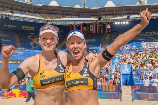 Sport Themen der Woche KW26 Sport Bilder des Tages FIVB Beach volleyball, Beachvolleyball World Championships Hamburg 2019; 30.06.2019 Julia Sude, Karla Borger (GER); FIVB Beach Volleyball World Championships Hamburg 2019 am 30.06.2019, Hamburg.