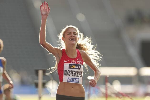 Bilder des Jahres 2019, Sport 08 August Sport Themen der Woche KW31 Sport Bilder des Tages Deutsche Leichtathletik-Meisterschaften; Berlin, 03.08.2019 Konstanze Klosterhalfen (TSV Bayer 04 Leverkusen) laeuft Deutschen Rekord ueber 5000m; Deutsche Leichtathletik-Meisterschaften am 03.08.2019 im Olympiastadion Berlin (Berlin). Copyright: xBEAUTIFULxSPORTS B.Hoffmannx