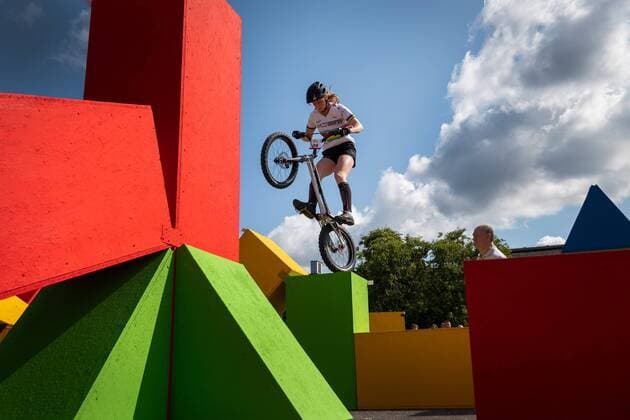 Bilder des Jahres 2019, Sport 08 August Sport Themen der Woche KW31 Sport Bilder des Tages Radsport Berlin 03.08.2019 Trial Damen Frauen Finale Deutsche Meisterschaften Finals2019 Finals Nina Reichenbach (GER)