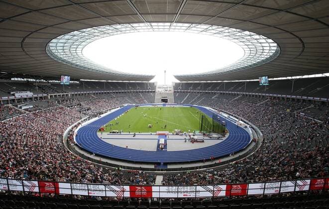 Bilder des Jahres 2019, Sport 08 August Sport Themen der Woche KW31 Sport Bilder des Tages GER, FINAL 10 - 2019 Berlin, Familiensportfest 03.08.2019, Berlin, Berlin, GER, FINAL 10 - 2019 Berlin, Familiensportfest, im Bild Olympiastadion Innenansicht