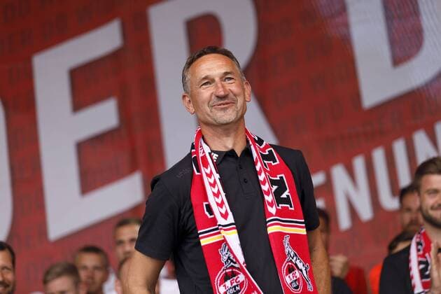 Achim Beierlorzer bei der Saisoneröffnung des 1. FC Köln 2019 auf den Stadionvorwiesen. Köln, 04.08.2019
