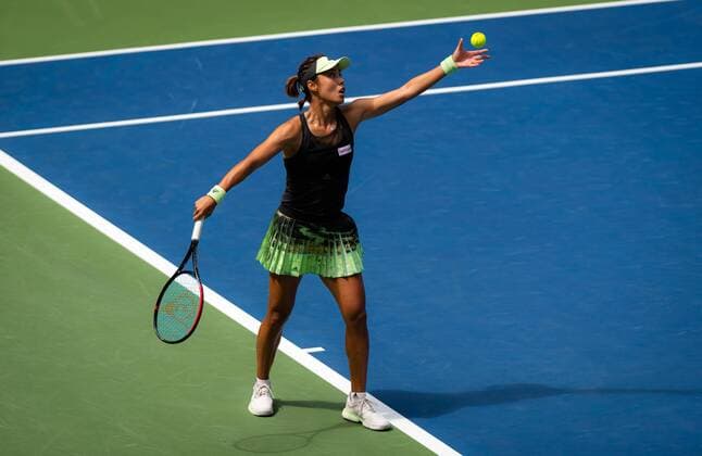 September 1, 2019, New York, NEW YORK, United States: Qiang Wang of China in action during her fourth-round match at the 2019 US Open Grand Slam tennis tournament against Ashleigh Barty of Australia US Open 2019, Tennis, New York City, United States, Sep 1 - ZUMAa181 20190901_zaa_a181_156 Copyright: xAFP7x
