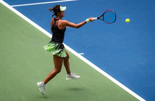September 1, 2019, New York, NEW YORK, United States: Qiang Wang of China in action during her fourth-round match at the 2019 US Open Grand Slam tennis tournament against Ashleigh Barty of Australia US Open 2019, Tennis, New York City, United States, Sep 1 - ZUMAa181 20190901_zaa_a181_160 Copyright: xAFP7x