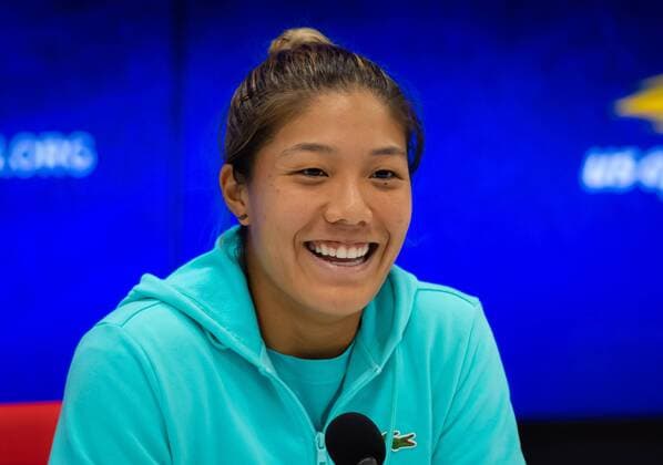 September 2, 2019, New York, NEW YORK, UNITED STATES: Kristie Ahn of the United States talks to the media at the 2019 US Open Grand Slam tennis tournament against Elise Mertens of Belgium US Open 2019, Tennis, New York City, United States, Sep 2 - ZUMAa181 20190902_zaa_a181_139 Copyright: xAFP7x