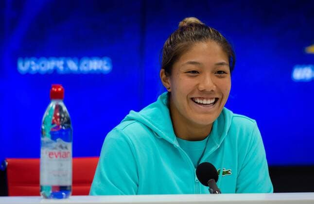 September 2, 2019, New York, NEW YORK, UNITED STATES: Kristie Ahn of the United States talks to the media at the 2019 US Open Grand Slam tennis tournament against Elise Mertens of Belgium US Open 2019, Tennis, New York City, United States, Sep 2 - ZUMAa181 20190902_zaa_a181_138 Copyright: xAFP7x