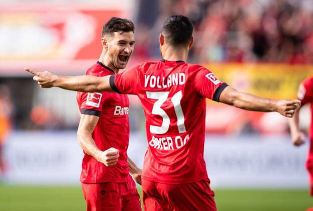 Bilder des Jahres 2019, Sport 09 September Sport Themen der Woche KW38 Sport Bilder des Tages Leverkusen, 21.09.2018 Torjubel: Lucas Nicolas Alario (Leverkusen) Bayer Leverkusen - Union Berlin