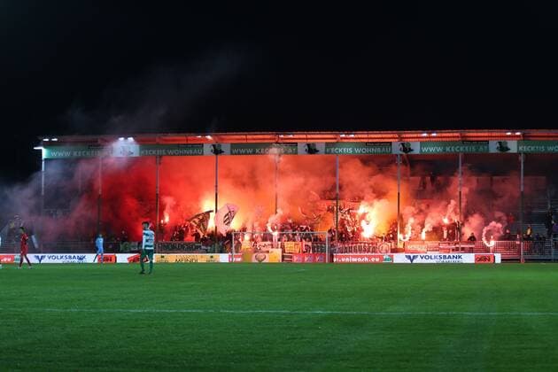 Bilder des Jahres 2019, Sport 10 Oktober Sport Themen der Woche KW41 Sport Bilder des Tages Fans (FC Augsburg), SC Austria Lustenau vs. FC Augsburg, Fussball, Testspiel, 11.10.2019 Lustenau Austria Oesterreich