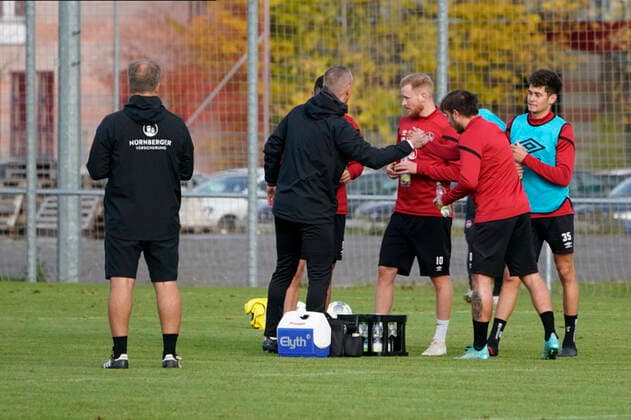 14.10.2019 - Fussball - 2. Fussball-Bundesliga - Saison 2019 2020 - 1. FC Nürnberg Nuernberg FCN Club - Training - - Soccer 2 Soccer Bundesliga Season 2019 2020 1 FC Nuremberg Nuremberg FCN Club, Deutschland, Nuernberg, Sportpark Valznerweiher - Marek Mintal stellt sich als Interimscoach vor DFL REGULATIONS PROHIBIT ANY USE OF PHOTOGRAPHS AS IMAGE SEQUENCES AND OR QUASI-VIDEO. Copyright: HMBxMedia BorisxSchumacher
