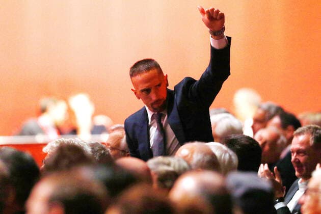 Franck Ribery bedankt sich bei den Mitgliedern Fussball Olympiahalle Jahreshauptversammlung des FC Bayern München eV. 15.11.2019