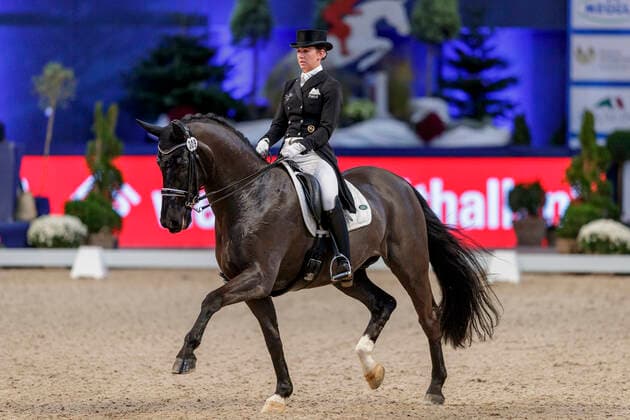 Bilder des Jahres 2019, Sport 11 November Sport Bilder des Tages München - Munich Indoors 2019, MÜLLER Lisa (GER), Birkhof s Dave FBW München - Munich Indoors 2019 Preis der Liselott und Klaus Rheinberger Stiftung Grand Prix de Dressage (CDI4*) Wertungsprüfung MEGGLE Champions of Honour, Qualifikation für Kür 21. November 2019 Â© -