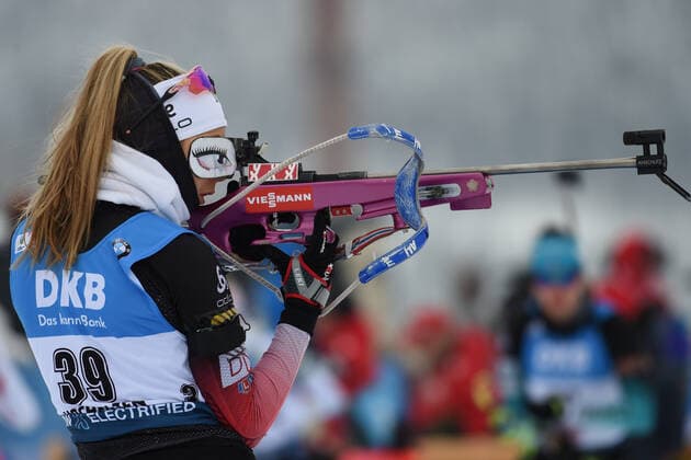 Bilder des Jahres 2019, Sport 12 Dezember Sport Bilder des Tages BIATHLON - TANDREVOLD Ingrid Landmark (NOR) beim IBU World Cup Biathlon Hochfilzen Sprint der Damen am 12.12.2019, Österreich, Tirol Hochfilzen Biathlon Stadion Tirol Österreich