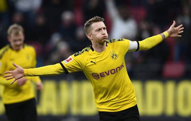 Bilder des Jahres 2019, Sport 12 Dezember Sport Bilder des Tages 14.12.2019, xfux, Fussball 1.Bundesliga, FSV Mainz 05 - Borussia Dortmund, azspor, emspor, v.l. Marco Reus (Borussia Dortmund) Torjubel, Goal celebration, celebrate the goal zum 0:1 (DFL DFB REGULATIONS PROHIBIT ANY USE OF PHOTOGRAPHS as IMAGE SEQUENCES and or QUASI-VIDEO) Mainz