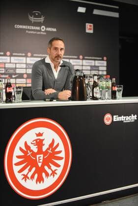Sport Bilder des Tages 20.12.2019 Frankfurt am Main, Commerzbankarnea 1. Bundesliga Saison 2019 2020, Pressekonferenz Eintracht Frankfurt (SGE) Trainer Adi Hütter (Eintracht Frankfurt) emspor, DFL regulations prohibit any use of photographs as image sequences and or quasi-video