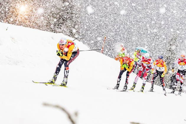 Bilder des Jahres 2019, Sport 12 Dezember Sport Themen der Woche KW51 Sport Bilder des Tages 21.12.2019, Nordische Arena, Ramsau, AUT, FIS Weltcup Nordische Kombination, Langlauf, im Bild Vinzenz Geiger (GER) Vinzenz Geiger of Germany during Cross Country Competition of FIS Nordic Combined World Cup at the Nordische Arena in Ramsau, Austria on 2019 12 21. Ramsau