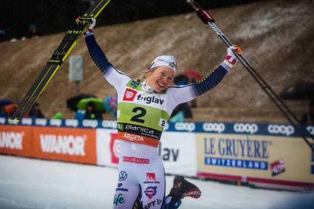 Bilder des Jahres 2019, Sport 12 Dezember Sport Themen der Woche KW51 Sport Bilder des Tages 21.12.2019, Planica, SLO, FIS Weltcup Langlauf, Damen, Sprint, im Bild SUNDLING Jona (SWE) celebrating during the women sprint competition for the FIS Cross Country world cup in Planica, Slovenia on 2019 12 21. Planica