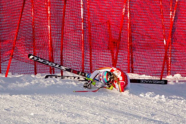 2020 Bilder des Jahres, Sport 02 Februar Viktoria REBENSBURG (GER, SC Kreuth), nach Sturz. Ski Alpin, Super G der Frauen, FIS Alpine World Cup, Saison 2019 2020, on 09.02.2020 in GARMISCH DEUTSCHLAND K A N D A H A R.