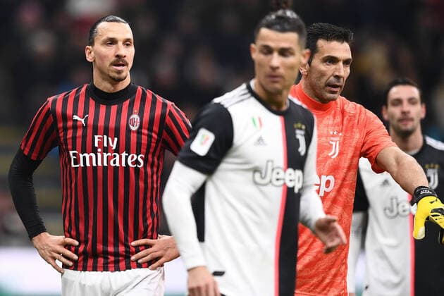2020 Bilder des Jahres, Sport 02 Februar Sport Bilder des Tages 200213 Zlatan Ibrahimovic of AC Milan during the Italian cup match between AC Milan and Juventus on February 13, 2020 in Milano. Copyright: MatteoxGribaudi BB200213BB786