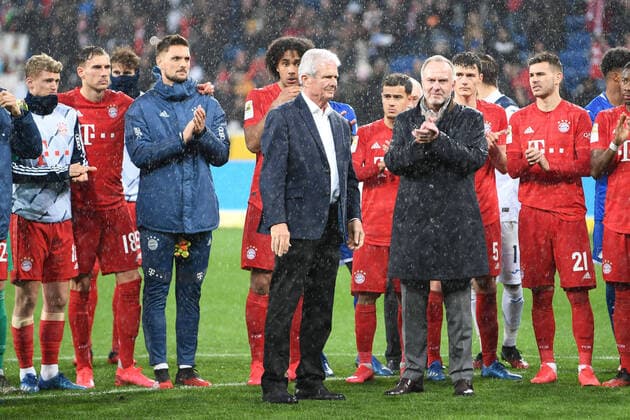 2020 Bilder des Jahres, Sport 02 Februar Sport Themen der Woche KW09 Sport Bilder des Tages 29.02.2020, xmeix, 1.Fussball Bundesliga,TSG 1899 Hoffenheim - FC Bayern Muenchen, emspor, v.l. Hoffenheims Maezen Dietmar Hopp mit Karl Heinz Rummenigge nach dem Spiel (DFL DFB REGULATIONS PROHIBIT ANY USE OF PHOTOGRAPHS as IMAGE SEQUENCES and or QUASI-VIDEO) Sinsheim