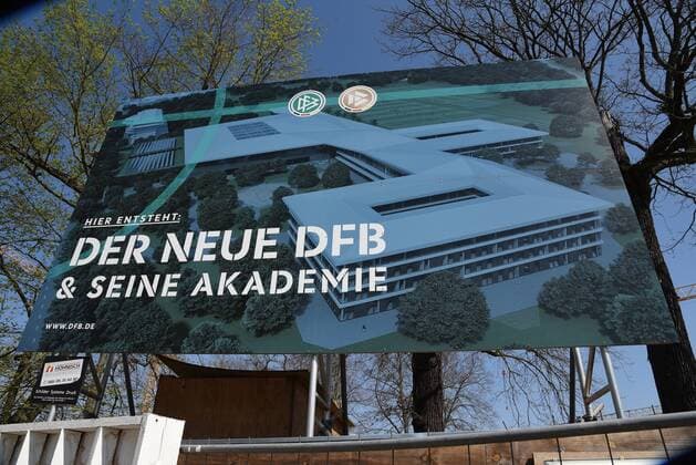 Bilder des Jahres 2020, Sport 04 April Sport Themen der Woche KW15 Sport Bilder des Tages 07.04.2020 Frankfurt am Main Deutscher Fußball-Bund Baustelle des neuen DFB und seiner Akademie
