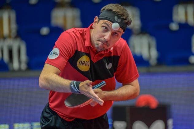 Bilder des Jahres 2020, Sport 06 Juni Sport Themen der Woche KW24 Sport Bilder des Tages TTBL Halbfinale Borussia Düsseldorf - TTF Liebherr Ochsenhausen am 11.06.2020 im ARAG CenterCourt in Düsseldorf Timo Boll ( Düsseldorf )