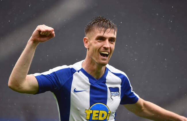Bilder des Jahres 2020, Sport 06 Juni Sport Themen der Woche KW25 Krzysztof Piatek (Hertha BSC), jubelt nach dem 2:0 Hertha BSC Berlin - Bayer 04 Leverkusen 1. Bundesliga 2019 2020, 1. BL, 1. Bundesliga, DFL, Fußball, Fussball, soccer, Herren, Männer, Maenner, Deutschland, Germany Berlin, 20.6.2020, Olympiastadion