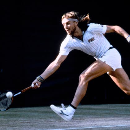BORG Bjoern SWE gewinnt zum 5.Mal in Wimbledon Maenner Finale 1980 Bjoern Borg - John McEnroe All England Tennis Championships in Wimbledon 1980 am 05 Juli 1980 in Wimbledon
