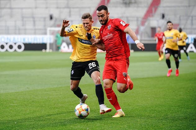 3. Liga - FC Ingolstadt 04 - SV Waldhof Mannheim - Marx Jan-Hendrik (26 Mannheim) Fatih Kaya (9, FCI) 3. Liga- FC Ingolstadt 04 Saison 2019 2020 SV Waldhof Mannheim