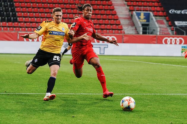 3. Liga - FC Ingolstadt 04 - SV Waldhof Mannheim - Marx Jan-Hendrik (26 Mannheim) Caniggia Ginola Elva (14, FCI) 3. Liga- FC Ingolstadt 04 Saison 2019 2020 SV Waldhof Mannheim