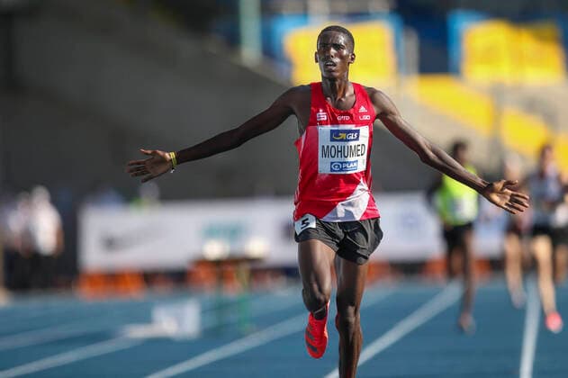 Bilder des Jahres 2020, Sport 08 August Sport Themen der Woche KW32 Sport Bilder des Tages Deutsche Leichtathletik-Meisterschaften; Braunschweig, 08.08.2020 Sieg ueber 5000m: Mohamed Mohumed (LG Olympia Dortmund); Deutsche Leichtathletik-Meisterschaften am 08.08.2020 im Eintracht-Stadion, Braunschweig (Niedersachsen) an Tag 1 (Nachmittags-Session). Copyright: xBEAUTIFULxSPORTS AxelxKohringx