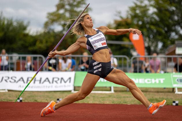 Bilder des Jahres 2020, Sport 08 August Sport Themen der Woche KW35 Sport Bilder des Tages 4. URSAPHARM Speerwurf-Meeting; Offenburg, 29.08.2020 Geraldine Ruckstuhl (SUI); 4. URSAPHARM Speerwurf-Meeting im ETSV Stadion in Offenburg am 29.08.2020, (Baden-Wuerttemberg). Copyright: xBEAUTIFULxSPORTS KJPetersx
