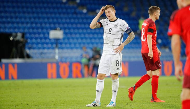 Bilder des Jahres 2020, Sport 09 September Sport Themen der Woche KW36 Sport Bilder des Tages Foto Manuel Geisser 06.9.2020 Basel : St.Jakob Park Basel Fussball Saison 2020 2021 Herren Nations League 2.Spieltag Schweiz - Deutschland Toni Kroos (Deutschland)