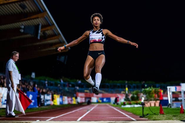 Bilder des Jahres 2020, Sport 09 September Sport Themen der Woche KW37 Sport Bilder des Tages Maleika Mihambo (GER) waehrend des Internationalen Leichtathletik Anhalt Meeting 2020 im Paul-Greifzu-Stadion am 8. September 2020 in Dessau-Rosslau, Sachsen Anhalt, Deutschland