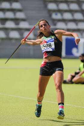 September 13, 2020, Madrid, MADRID, SPAIN: Valvanuz Canizo Gonzalez competes in jabelin throw during the 100th Spanish Athletics Championship at Vallehermoso stadium on September 13, 2020 in Madrid, Spain. Madrid SPAIN - ZUMAa181 20200913_zaa_a181_073 Copyright: xIrinaxR.xHx