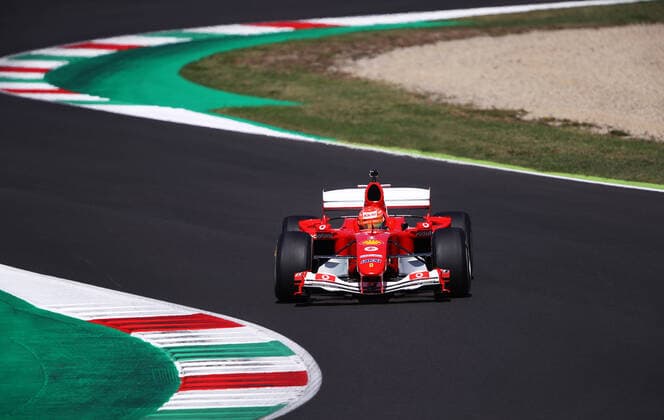 Bilder des Jahres 2020, Sport 09 September Sport Themen der Woche KW37 Sport Bilder des Tages Motorsports: FIA Formula One World Championship, WM, Weltmeisterschaft 2020, Grand Prix of Tuscany Motorsports: FIA Formula One World Championship 2020, Grand Prix of Tuscany, Mick Schumacher (GER) drives the Ferrari F2004 of his father Michael Schumacher