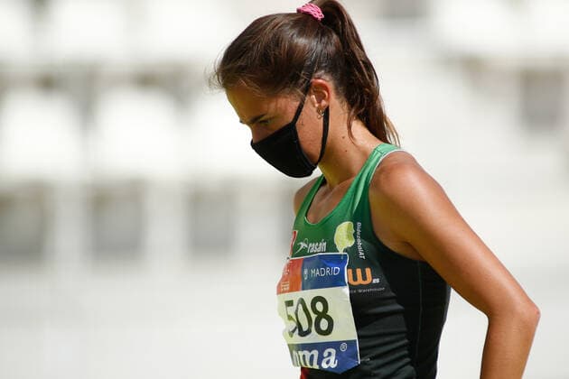 September 13, 2020, Madrid, MADRID, SPAIN: Valvanuz Canizo competes in women s long jump, Heptathlon, during the 100th Spanish Athletics Championship at Vallehermoso stadium on september 13, 2020 in Madrid, Spain. Madrid SPAIN - ZUMAa181 20200913_zaa_a181_139 Copyright: xOscarxJ.xBarrosox