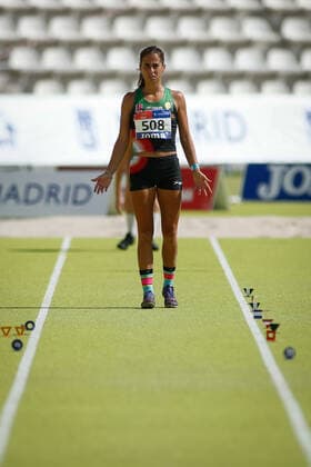 September 13, 2020, Madrid, MADRID, SPAIN: Valvanuz Canizo competes in women s long jump, Heptathlon, during the 100th Spanish Athletics Championship at Vallehermoso stadium on september 13, 2020 in Madrid, Spain. Madrid SPAIN - ZUMAa181 20200913_zaa_a181_149 Copyright: xOscarxJ.xBarrosox