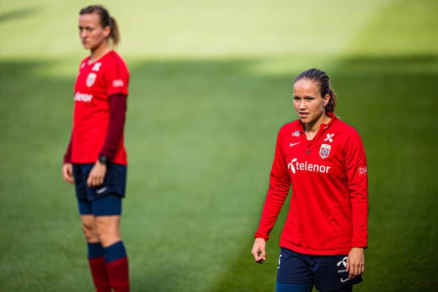 200920 Guro Reiten of the Norwegian women?s national football team during a training session on September 20, 2020 in Oslo. Photo: Marius Simensen BILDBYRAN Cop 238 bbeng dam em-kval em-kvalifisering kvinner em-kvalik football fotball fotboll norge norway soccer training trening träning UEFA EURO, EM, Europameisterschaft,Fussball Qualifier, EM, Europameisterschaft Copyright: MARIUSxSIMENSEN BB200920BB278