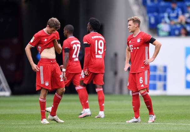Bilder des Jahres 2020, Sport 09 September Sport Themen der Woche KW39 Sport Bilder des Tages Fussball 1. Bundesliga Saison 2020 2021 1 . Spieltag TSG 1899 Hoffenheim - FC Bayern Muenchen 27.09.2020 Enttaeuschung FC Bayern Muenchen; Thomas Mueller (li) und Joshua Kimmich (re)