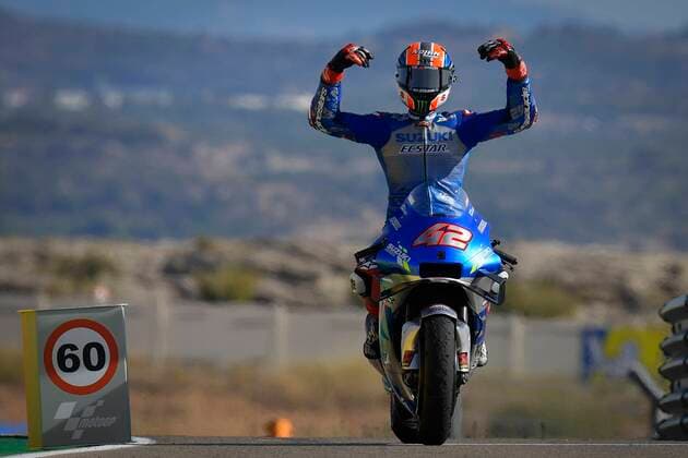 Bilder des Jahres 2020, Sport 10 Oktober Sport Themen der Woche KW42 Sport Bilder des Tages Races of MotoGP Grand Prix Michelin of Aragon at Alcaniz MotorLand Circuit. October 18, 2020 Carreras del Gran Premio Michelin de Aragon de MotoGP en el circuito de Alcaniz o MotorLand Aragon. 18 de Octubre de 2020 Alex Rins POOL MotoGP.com Cordon Press Cordon Press