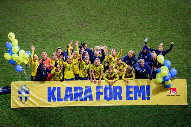 Bilder des Jahres 2020, Sport 10 Oktober Sport Themen der Woche KW44 Sport Bilder des Tages 201027 Players of Sweden celebrate after the UEFA Women s EURO Qualifier, EM, Europameisterschaft football match between Sweden and Iceland on October 27, 2020 in Gothenburg. Photo: Mathias Bergeld BILDBYRAN COP 200 MB0045 fotboll football soccer fotball em-kval kval uefa women s euro qualifier qualifier sverige sweden iceland dam bbeng jubel Copyright: MATHIASxBERGELD BB201027MB059