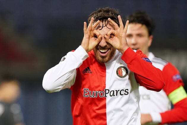 Bilder des Jahres 2020, Sport 11 November Sport Themen der Woche KW45 Sport Bilder des Tages ROTTERDAM - Orkun Kokcu of Feyenoord celebrates the 2-0 during the UEFA Europa League match in group K between Feyenoord and CSKA Moscow at the Kuip on November 05, 2020 in Rotterdam, The Netherlands. TOM BODE UEFA Europa League 2020 2021 xVIxANPxSportx xTomxBodexMultimediaxIVx