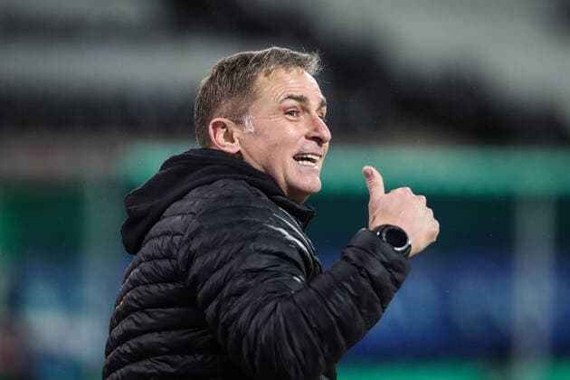Bilder des Jahres 2020, Sport 11 November Sport Themen der Woche KW47 Sport Bilder des Tages Trainer Stefan Kuntz (Deutschland) freut sich nach dem Sieg gegen Wales - U 21 EM Qualifikationsspiel Deutschland vs. Wales im Eintracht Stadion in Braunschweig - Fußball,Mann,Männer,Deutschland,17.11.2020