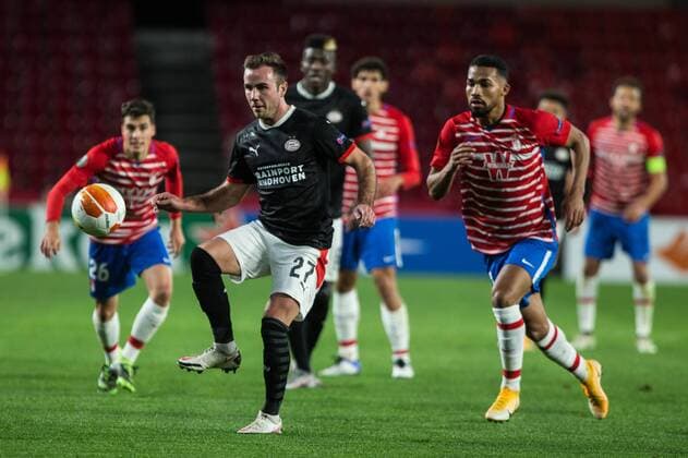 Bilder des Jahres 2020, Sport 12 Dezember Sport Themen der Woche KW49 Sport Bilder des Tages during the UEFA Europa League Group E stage match between Granada Club Futbol and PSV Eindhoven at Estadio Nuevo Los Carmenes on December 3, 2020 in Granada, Spain. Cordon Press