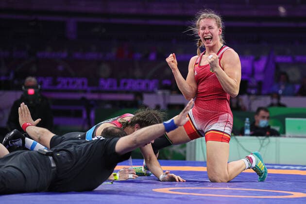 Bilder des Jahres 2020, Sport 12 Dezember Sport Bilder des Tages Individual Wrestling World Cup 76kg Final Match - Aline ROTTER FOCKEN (GER) vs. Yasemin ADAR (TUR)
