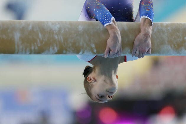 Bilder des Jahres 2020, Sport 12 Dezember Maria Ceplinschi, ROU, during Juniors All-Around and Team finals at 2020 European Artistic Gymnastics Championships in Mersin; 18 12 2020;